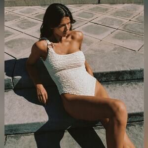 Juillet Jessi Swimsuit Ivory Luxe Crinkle